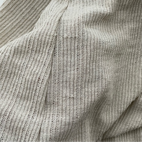 Topshop Maternity Maxi Ribbed Dress Long Sleeve Cream Size 12 Large - Picture 4 of 12